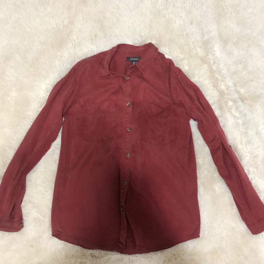 BURGENDY BUTTON DOWN